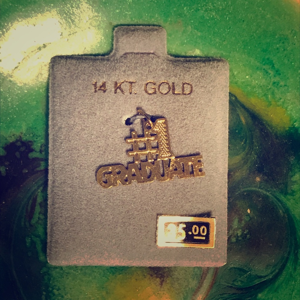 14K Gold #1 Graduate Pendant Charm